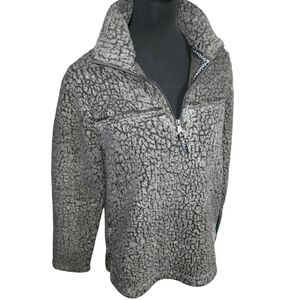 Boxercraft gray pull-over fleece half-zip sweater Size XS